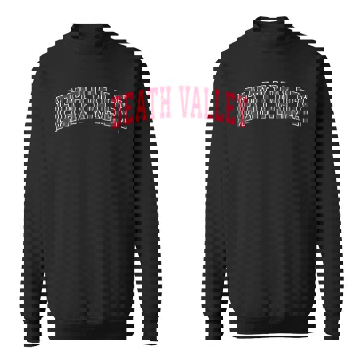 デスバレー国立公園 ビンテージスポーツデザイン レッドデザイン スウェットシャツ