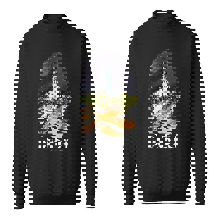 ドバイ Uae お土産絵画 ドバイの街 シャツ 長袖tシャツ スウェットシャツ