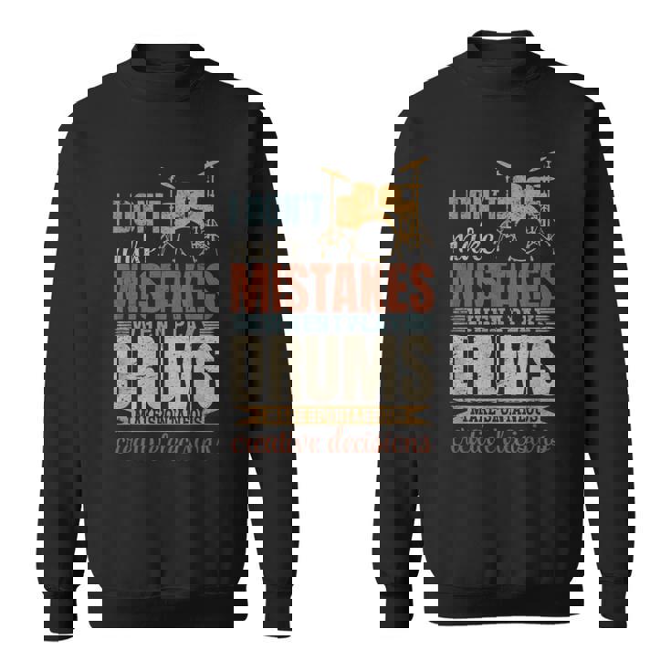 ドラムを弾いても間違えないかっこいいドラムセットラバー スウェットシャツ