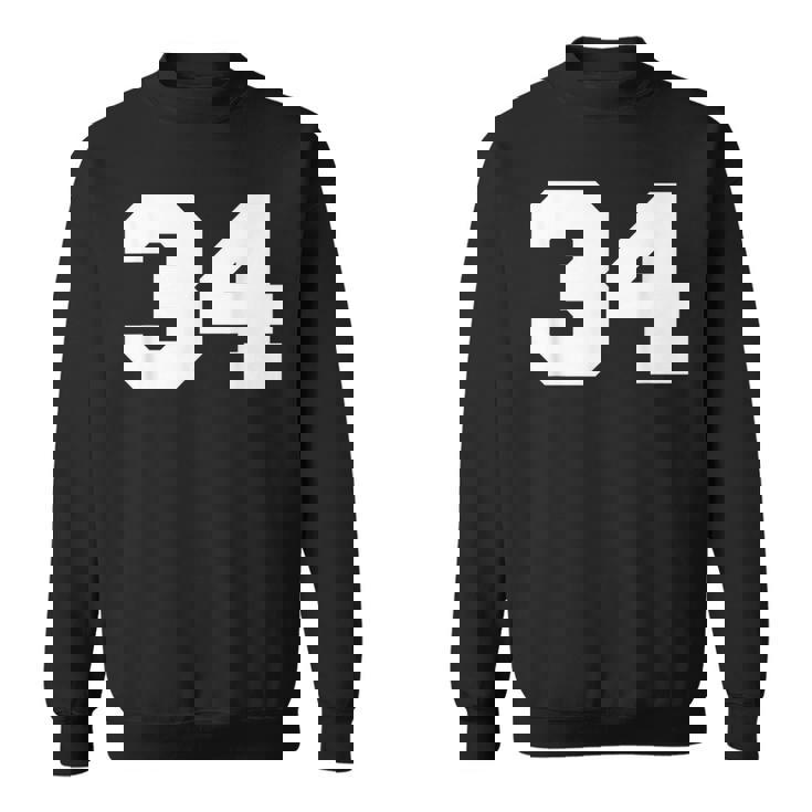 ナンバー34 スポーツジャージプレーヤー 34 ファン フロントプリント ヴァーシティ スウェットシャツ
