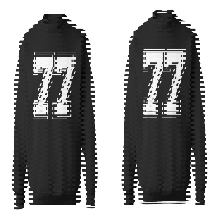 ナンバー77 野球 フットボール 誕生日 スウェットシャツ