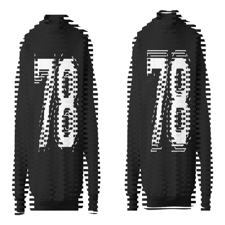 ナンバー78 バーシティスタイル ボールド スポーツ 誕生日 ジャージ スウェットシャツ