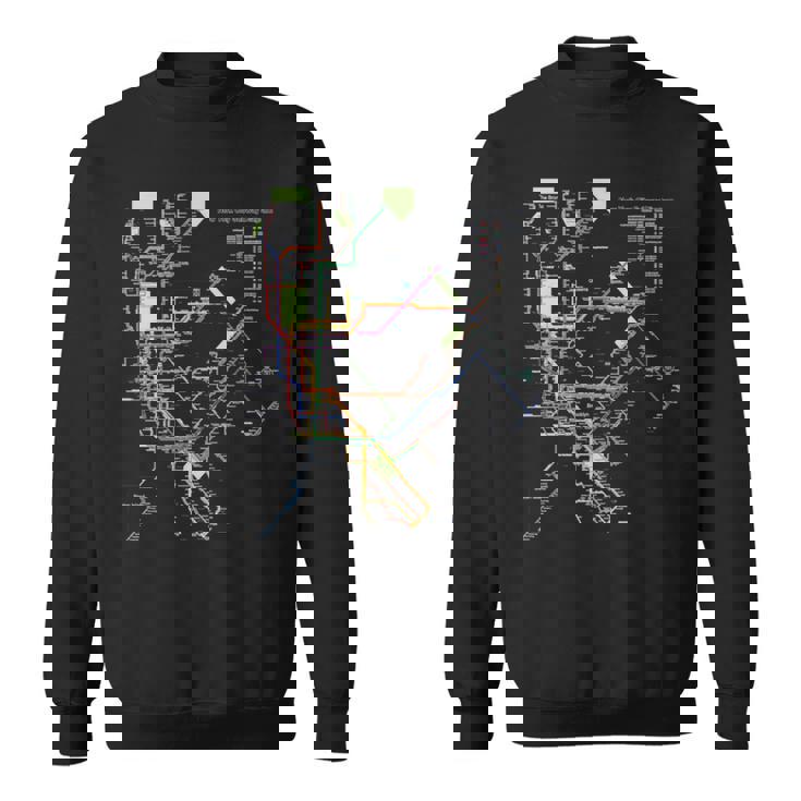 ニューヨーク市メトロマップアート I Heart Ny お土産ギフト 長袖tシャツ スウェットシャツ