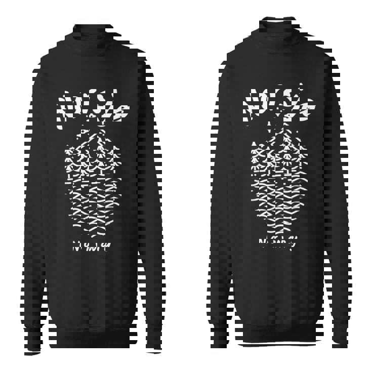 ノルウェー 湖 ノルウェー スウェットシャツ