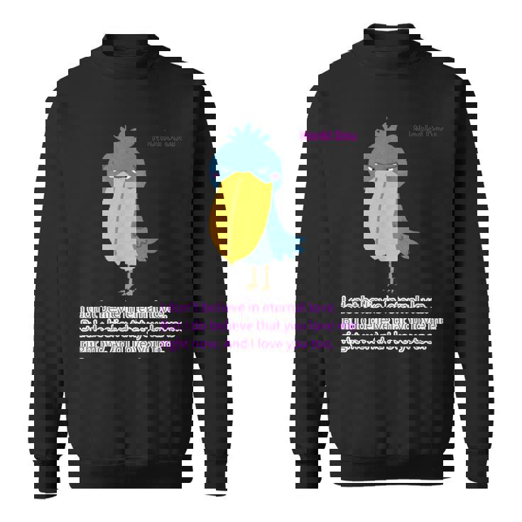 ハシビロコウlove スウェットシャツ