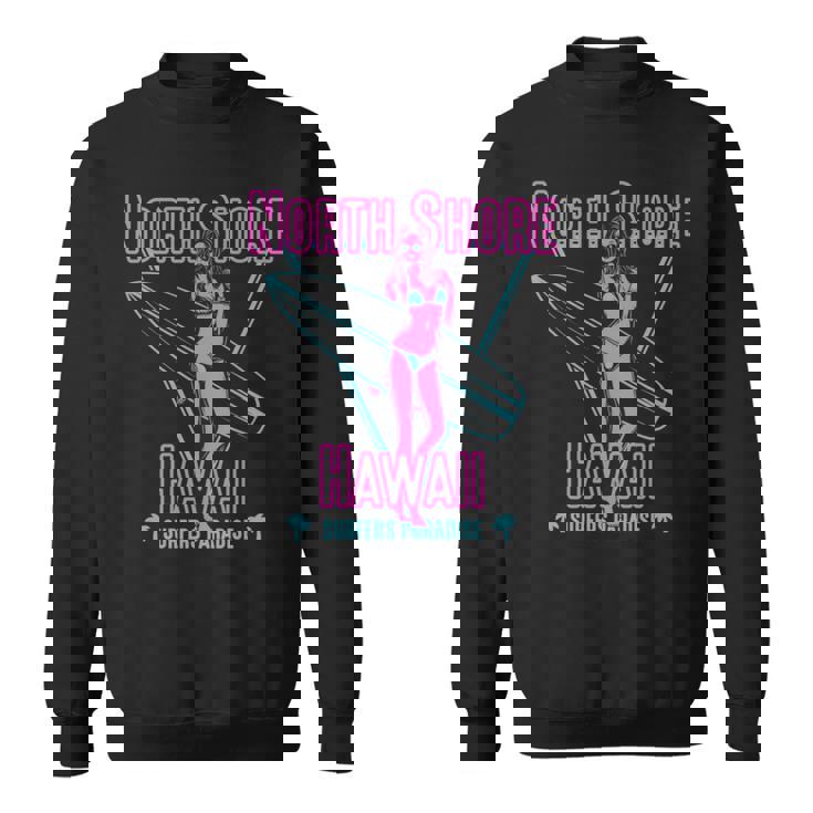 ハワイ サーファー ガール ノースショア 長袖tシャツ スウェットシャツ