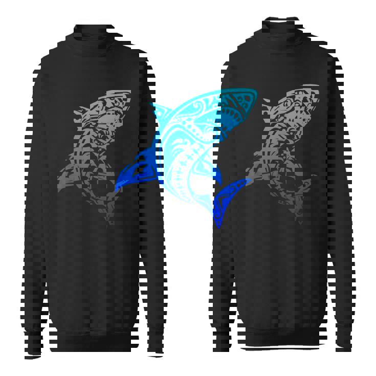 ハワイアン トライバル シャーク ポリネシアン タトゥースタイル バケーション スウェットシャツ