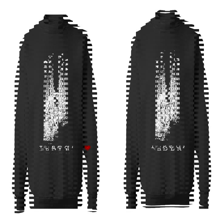 バルセロナ サグラダファミリア ヴィンテージ スパニッシュ I Love Barcelona スウェットシャツ