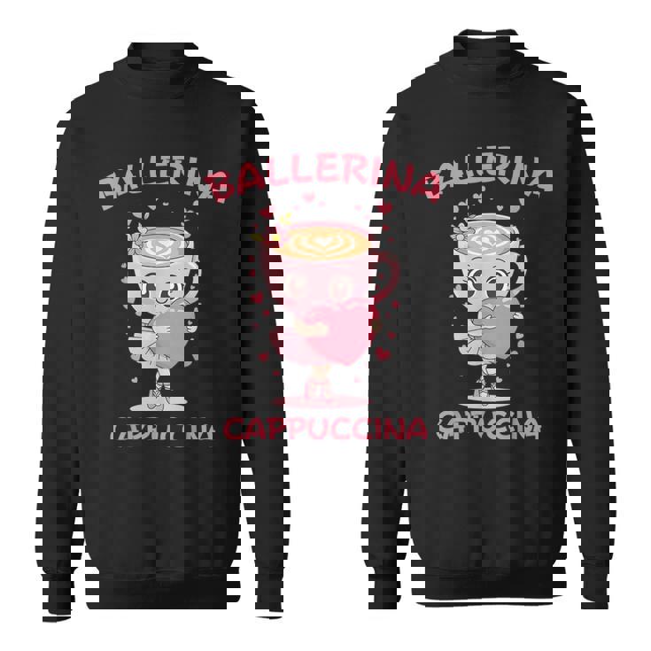 バレリーナ カプチーノ かわいい イタリアン ブレイン ミーム キッズ ガールズ スウェットシャツ