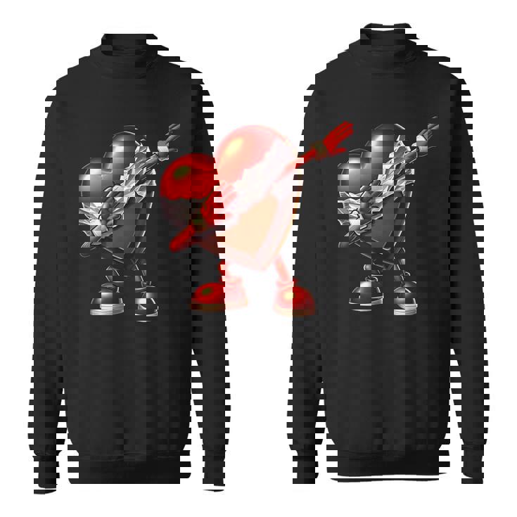 バレンタインデー チョコレート ハート ダビングデザイン スウェットシャツ