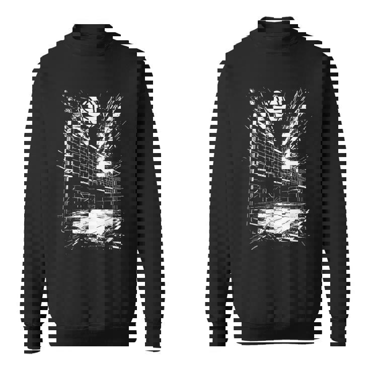 バレーボールのボールを描くバレーボーラー スウェットシャツ