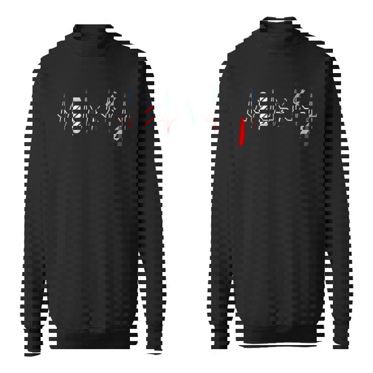 バーバー ポール ファニー シャツ ヘアカット コーム 刃 ひげ ハートビート スウェットシャツ