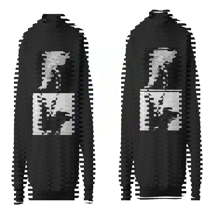 ヒルマ・アフ・クリント作「白鳥」1915年 長袖tシャツ スウェットシャツ