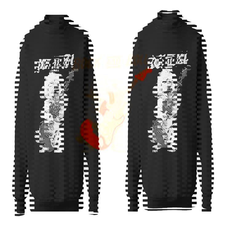 ビション・フリーゼ ギターを弾く ロックンロール 犬好き スウェットシャツ