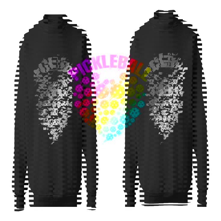 ピックルボール ハート カラフル ラブ ピックルボール スウェットシャツ
