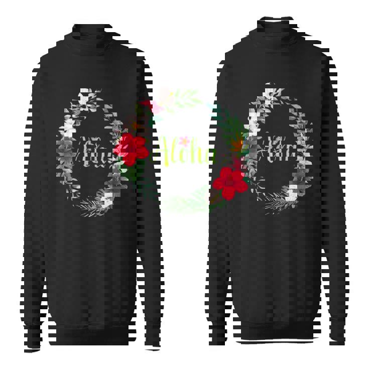 フラダンス フラ レッスン用 アロハ トロピカル ハワイ ハイビスカス かわいい 人気 プルメリア ハワイアン 黒 夏 スウェットシャツ