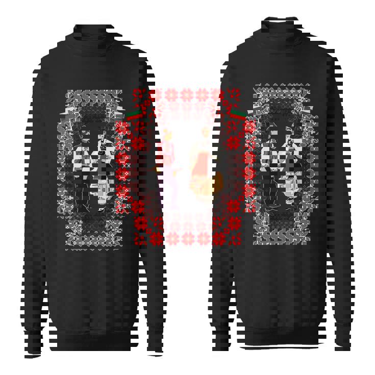 ブルガリアの伝統民族舞踊。ダンサー 長袖tシャツ スウェットシャツ