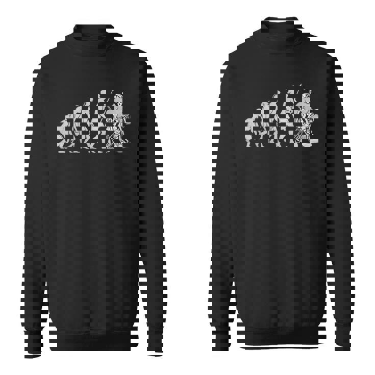 ホッケーゴーリーの進化 面白いアイスホッケー スウェットシャツ