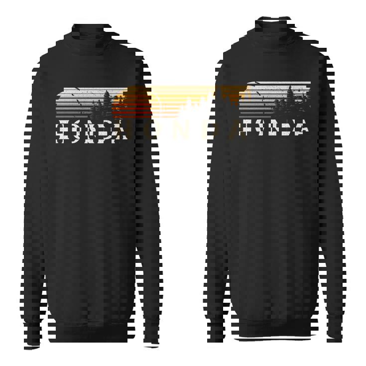 ホンダ、カリフォルニア州ヴィンテージエバーグリーンサンセット80年代レトロ。 長袖tシャツ スウェットシャツ