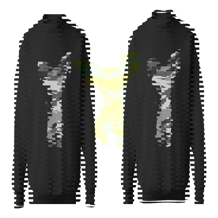 ミリタリー チワワ カモ メンズ プリント Us Dog Pup 退役軍人ギフト スウェットシャツ