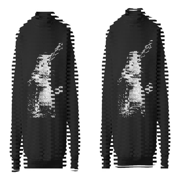 モルモット 野球 スポーツ ペット好き スウェットシャツ