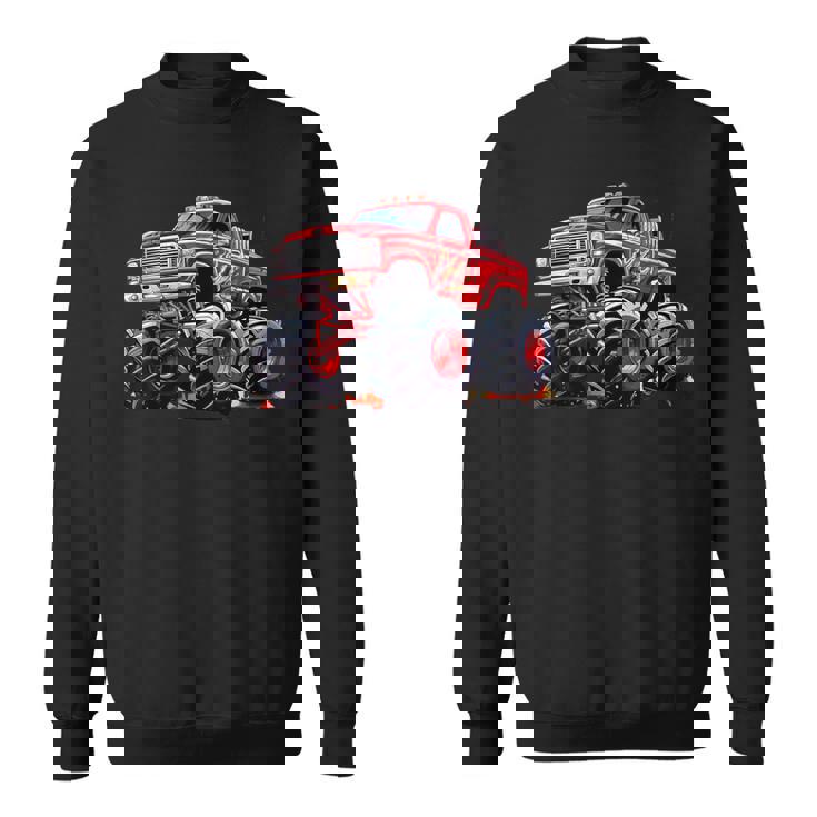 モンスタートラック 幼児用 キッズ レトロ ヴィンテージ モンスタートラック スウェットシャツ