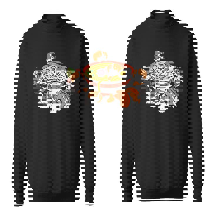 ラーメン寿司キャバリア・キング・チャールズ・スパニエル犬 スウェットシャツ