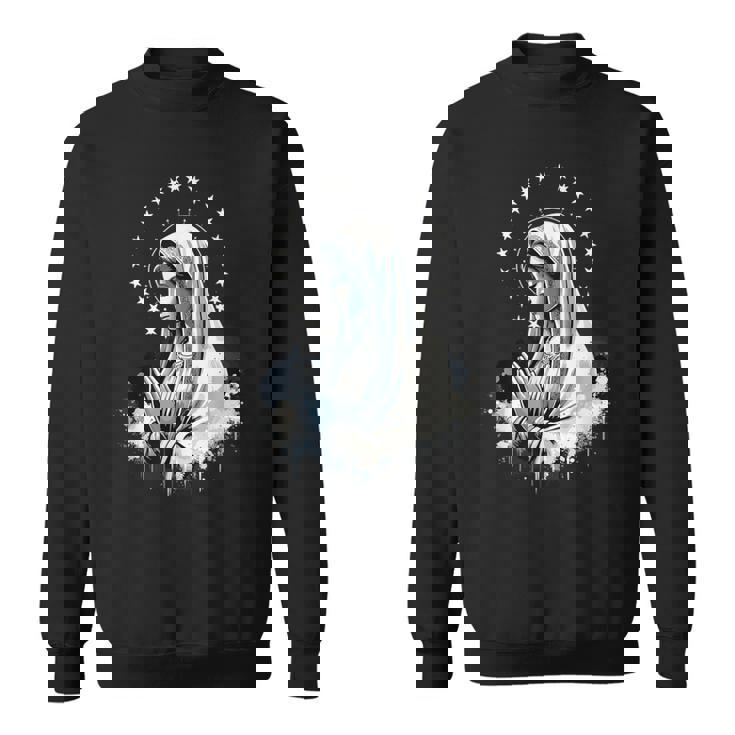 ルルドの聖母マリア 強力なシンボル 母マリア スウェットシャツ