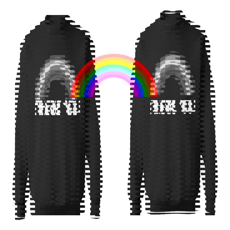 レインボー Thank You スウェットシャツ