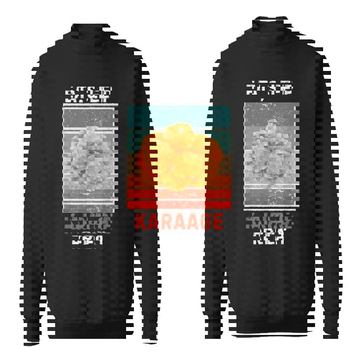 レトロ 食べる 寝る からあげ リピート ヴィンテージ からあげ フード好き スウェットシャツ