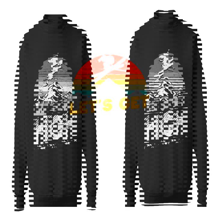 レトロヴィンテージスキー Let's Get High 長袖tシャツ スウェットシャツ