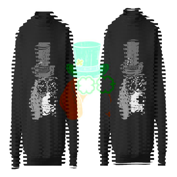 レプラコーン ビーグル シャムロックグラス セントパトリックスデー 犬の贈り物 スウェットシャツ