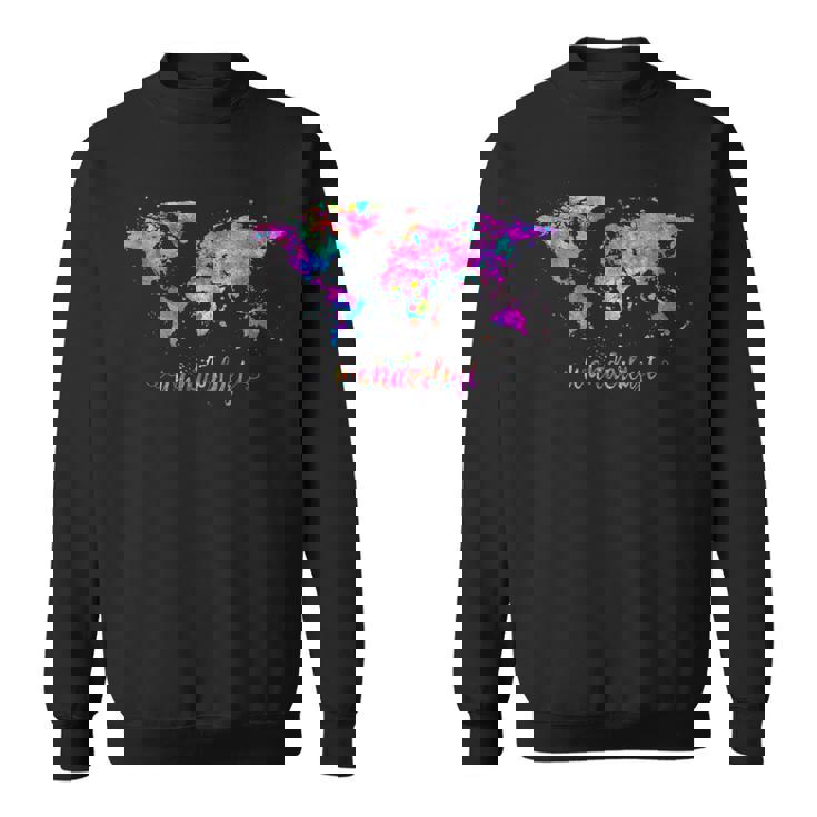 ワンダーラストの世界地図 スウェットシャツ