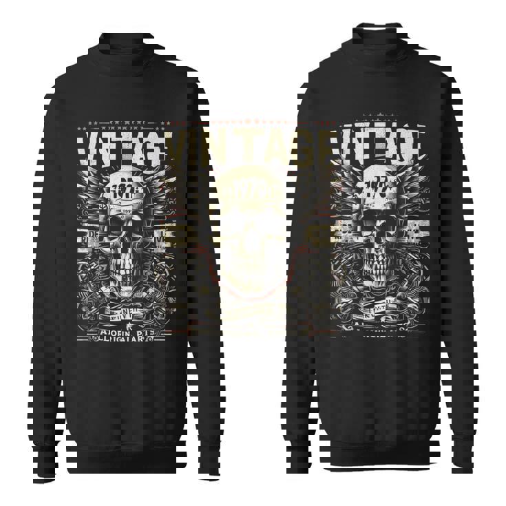 ヴィンテージ 1970 1970年誕生 誕生日 スカル バイカー バイク スウェットシャツ