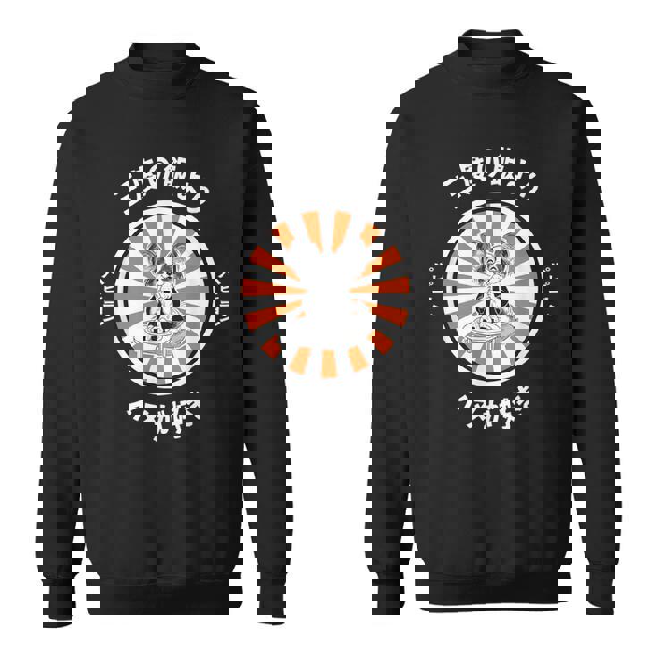 三度の飯より犬が好き パピヨン グッズ おもしろ 面白い ネタ 笑える ことわざ 犬好き 和風 レトロ スウェットシャツ