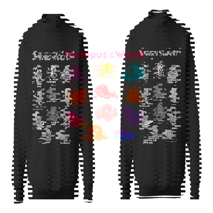 世界のタコ 海の動物 タコ好き 海洋生物 スウェットシャツ