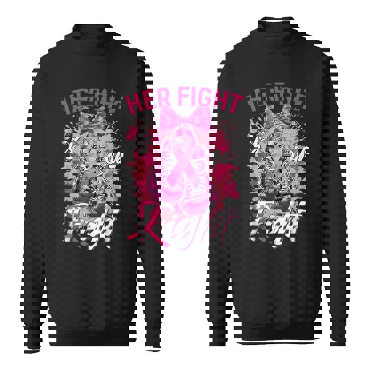 乳がん Her Fight Is Our Fight 乳がんグローブ スウェットシャツ