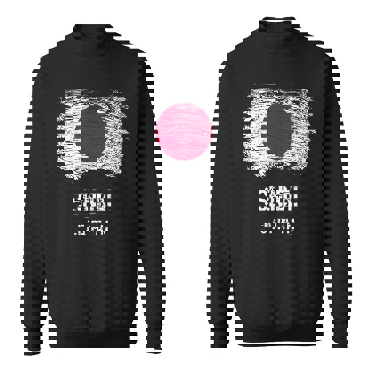 仙台ジャパン 休暇お土産 日本国旗 アンティーク調 スウェットシャツ