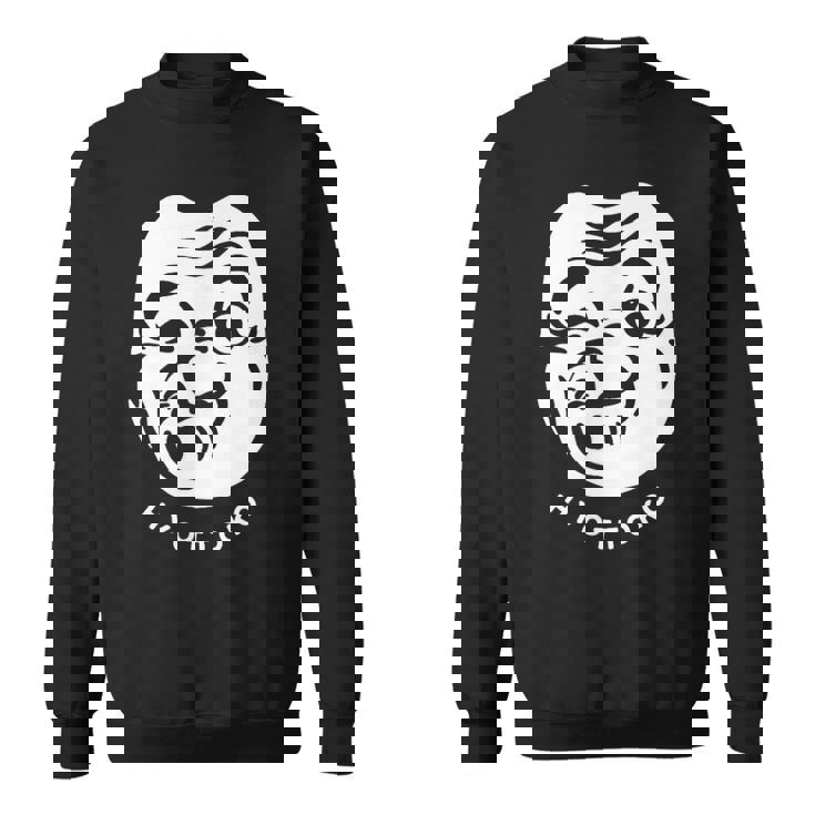 伝統的な日本のマスク、ひょっとこ様式デザイン。 スウェットシャツ