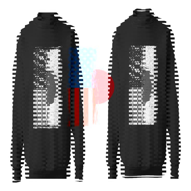 半日半 アメリカ国旗 日米ルーツ スウェットシャツ