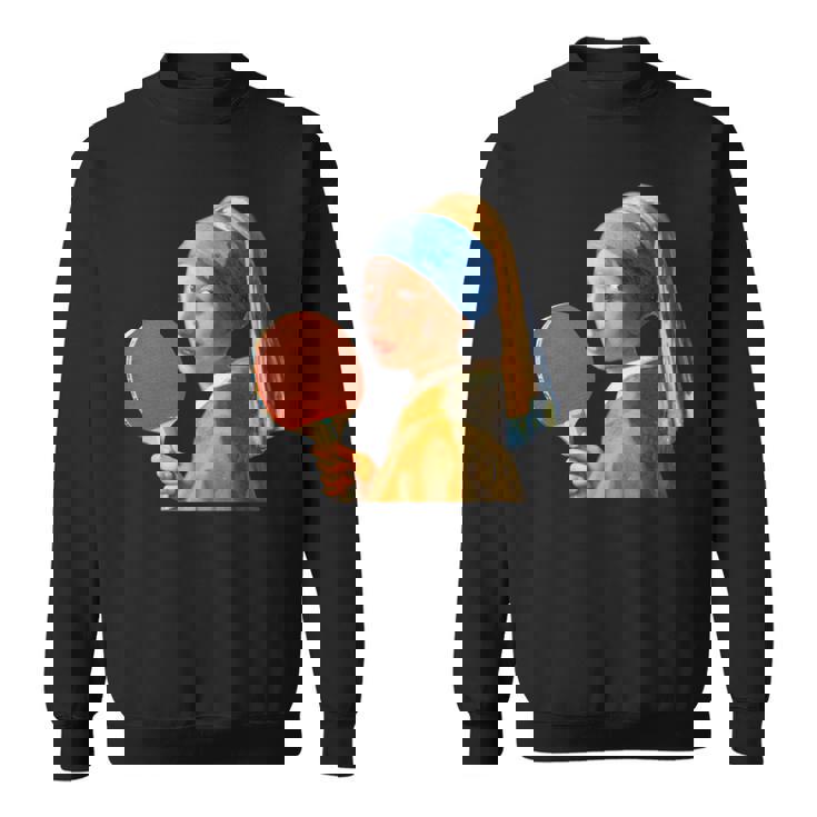 卓球 面白いtシャツ ボール ピンポン おもしろ 服 ネタ メンズ 卓球部 おもしろグッズ 大人 子供 長袖tシャツ スウェットシャツ