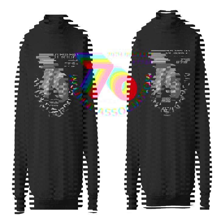 古希 同窓会 70歳 アラ古希 70歳誕生日 古希祝い 長寿 七色 70古希の集まり レインボーカラー 虹色 スウェットシャツ