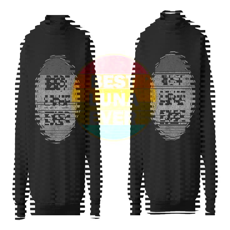 名前入り Luna I Love Luna レトロ ビンテージスタイル スウェットシャツ