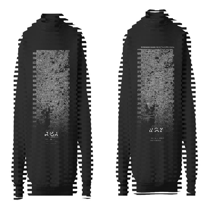 名古屋ジャパン おもしろ街のコーディネイト スカイライン 街地図 スウェットシャツ