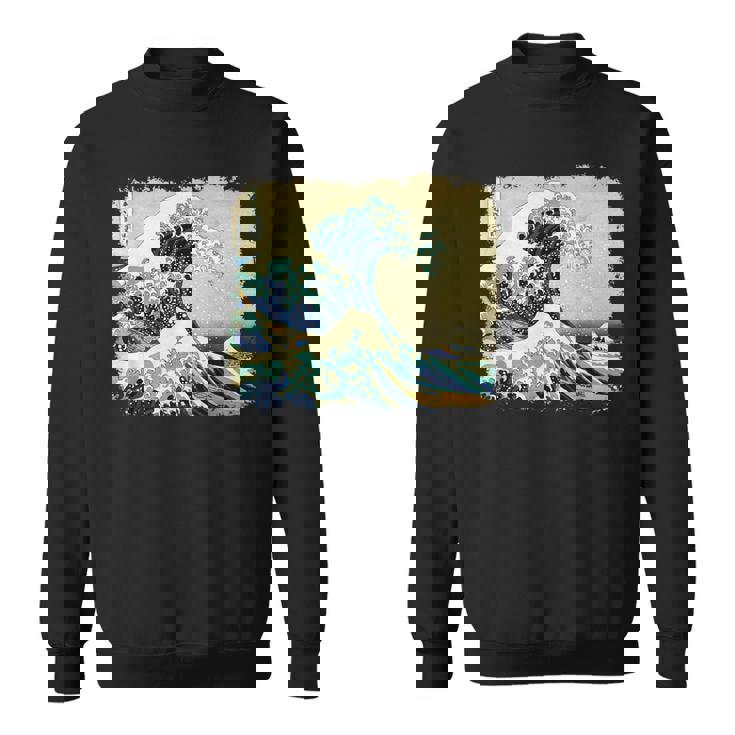 大波 北斎 名画 レトロ スウェットシャツ