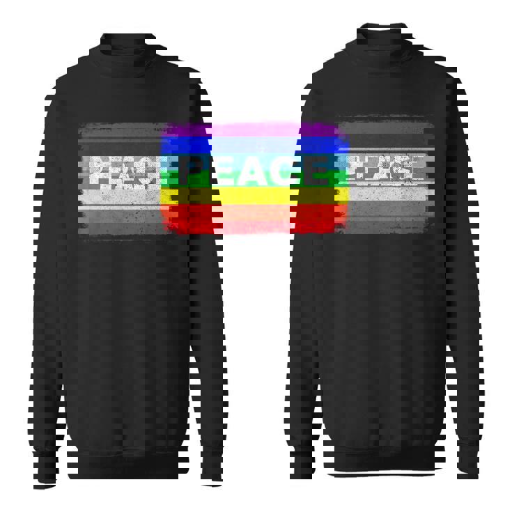 平和 シンボル 国旗 色 戦争反対 虹 Peace No Warintage スウェットシャツ