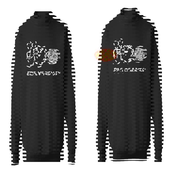 平和 愛 麻婆豆腐 レトロ 麻婆豆腐好き 食べ物好き スウェットシャツ