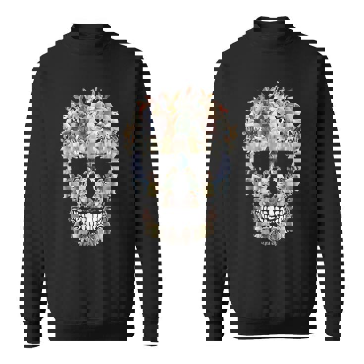 怖い スカル バニー ウサギ ホラー ハロウィン スウェットシャツ