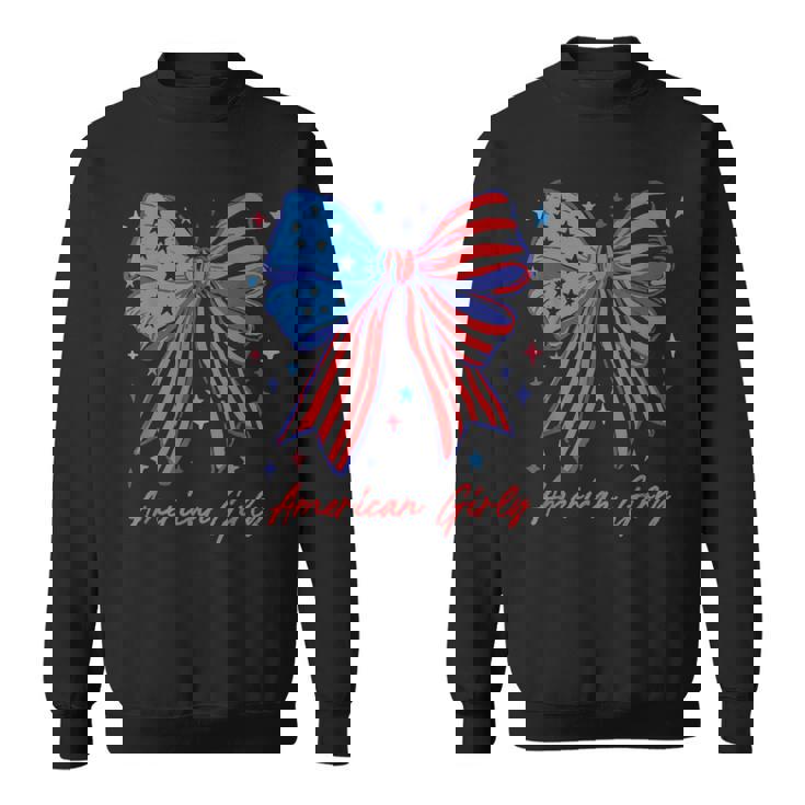 愛国的な弓 アメリカンガーリーシャツ 星条旗アート スウェットシャツ