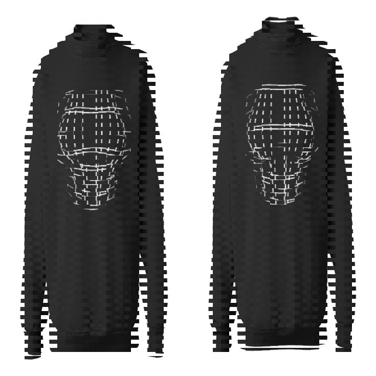 拡大胸 錯視グリッド 巨乳 長袖tシャツ スウェットシャツ